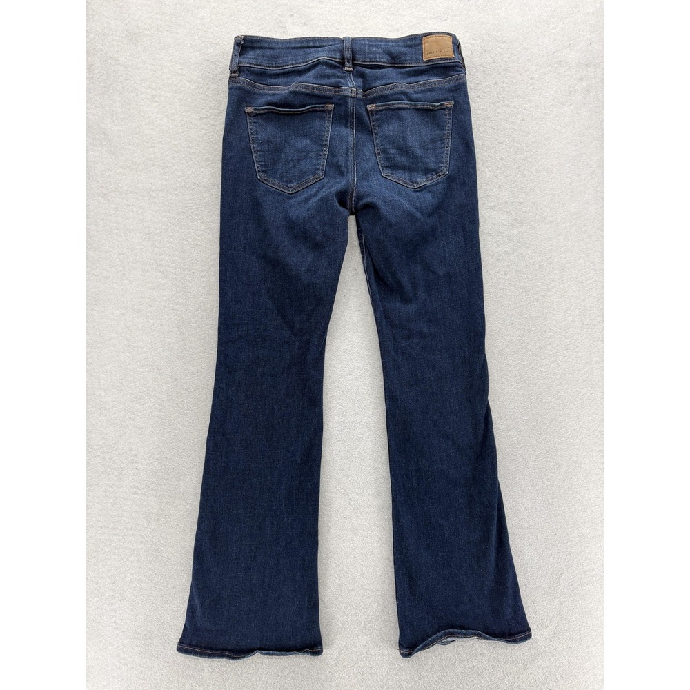 American Eagle Kick Boot Jeans Womens 8 Blue Medium Wash Mid Rise Stretch Denim - Picture 11 of 12